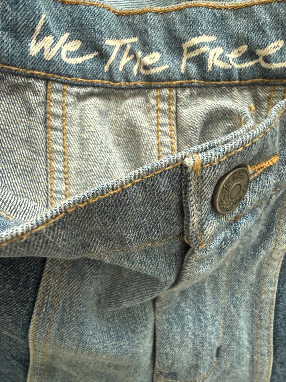 Free People We The Free In My Element Patched Crochet Flare Jeans - Picture 5 of 5